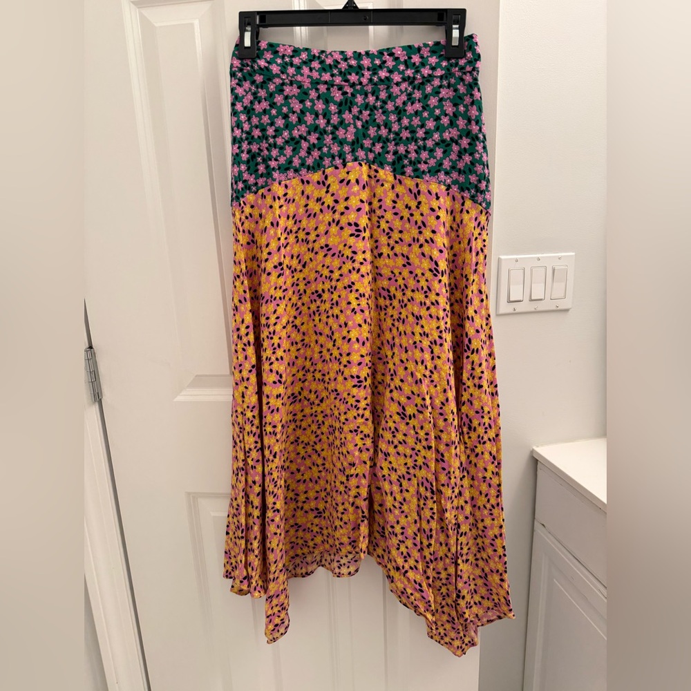 Floral Pink and Yellow Women's Skirt